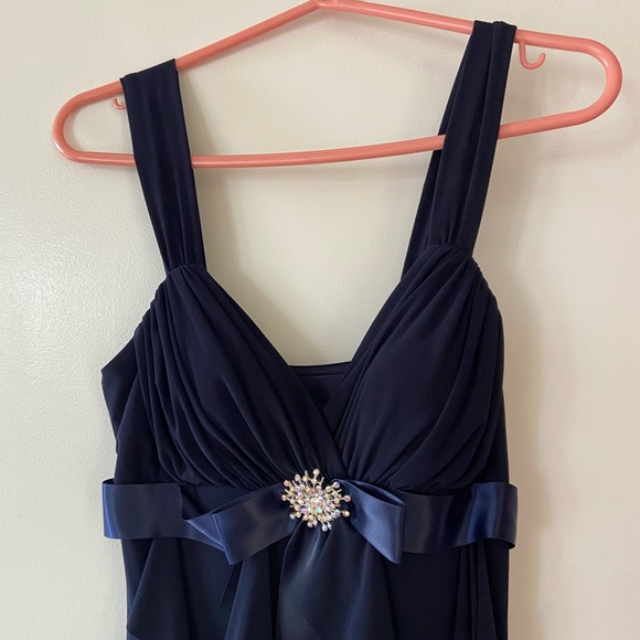 XSCAPE by Joanna Chen Navy Long Formal Dress - Picture 4 of 5